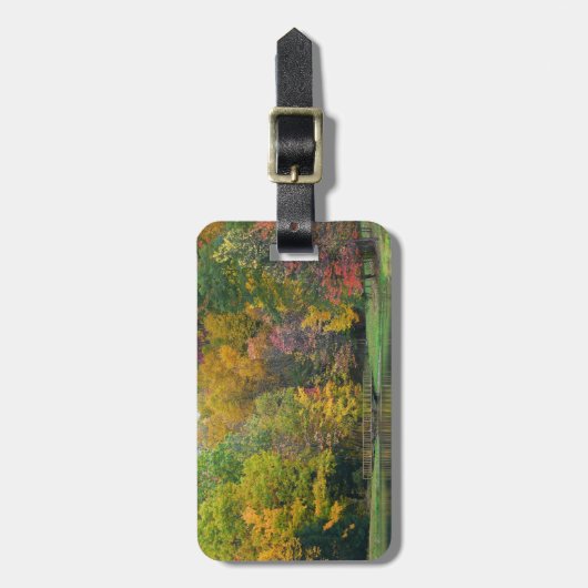 Seven Springs Fall Bridge II Herbstlandschaft Gepäckanhänger (Vorderseite vertikal)