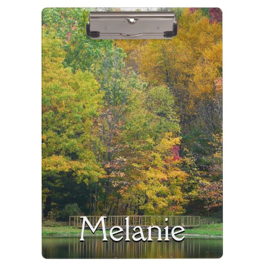Seven Springs Fall Bridge II Herbstlandschaft Klemmbrett (Vorderseite)