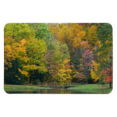 Seven Springs Fall Bridge II Herbstlandschaft Magnet (Horizontal)