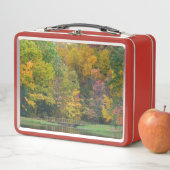 Seven Springs Fall Bridge II Herbstlandschaft Metall Brotdose (Beispiel)