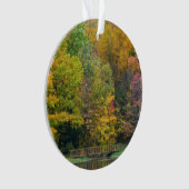 Seven Springs Fall Bridge II Herbstlandschaft Ornament (Vorderseite)