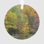 Seven Springs Fall Bridge II Herbstlandschaft Ornament (Rückseite)