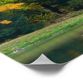 Seven Springs Fall Bridge II Herbstlandschaft Poster (Ecke)