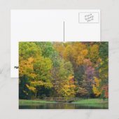 Seven Springs Fall Bridge II Herbstlandschaft Postkarte (Vorne/Hinten)