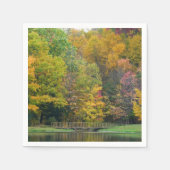 Seven Springs Fall Bridge II Herbstlandschaft Serviette (Vorderseite)