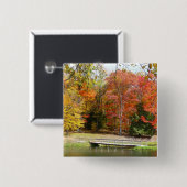 Seven Springs Fall Bridge III Herbstlandschaft Button (Vorne & Hinten)