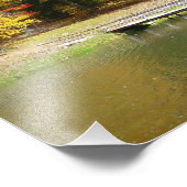 Seven Springs Fall Bridge III Herbstlandschaft Fotodruck (Ecke)