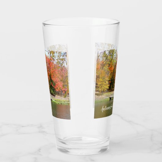 Seven Springs Fall Bridge III Herbstlandschaft Glas (Rechts)