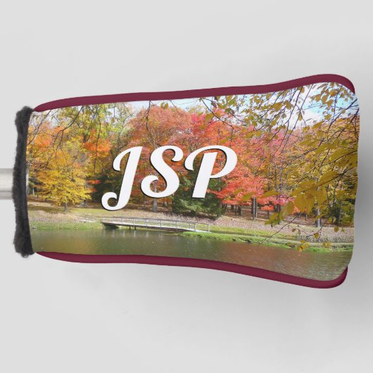 Seven Springs Fall Bridge III Herbstlandschaft Golf Headcover (Vorderseite)