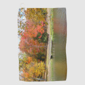 Seven Springs Fall Bridge III Herbstlandschaft Golfhandtuch (Vorderseite)