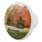Seven Springs Fall Bridge III Herbstlandschaft Keramikknauf (Rechts)