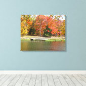 Seven Springs Fall Bridge III Herbstlandschaft Leinwanddruck (Insitu (Holzboden))