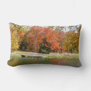 Seven Springs Fall Bridge III Herbstlandschaft Lendenkissen