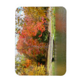 Seven Springs Fall Bridge III Herbstlandschaft Magnet (Vertikal)