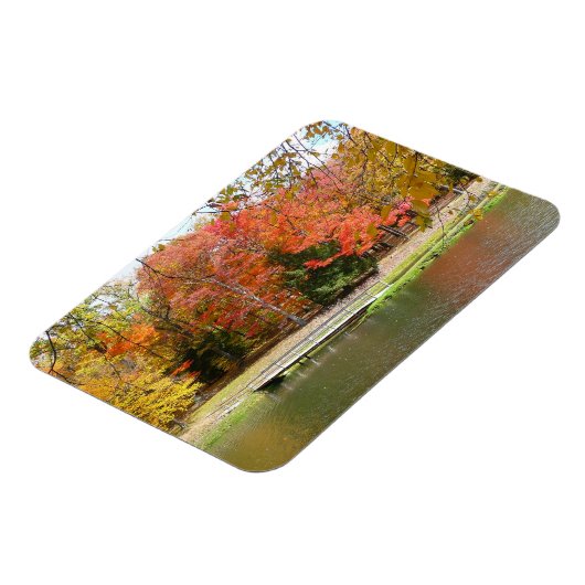 Seven Springs Fall Bridge III Herbstlandschaft Magnet (Linke Seite)