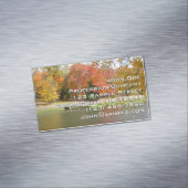 Seven Springs Fall Bridge III Herbstlandschaft Magnetische Visitenkarte (Beispiel)