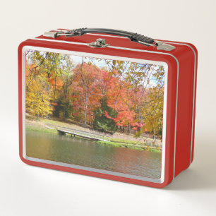 Seven Springs Fall Bridge III Herbstlandschaft Metall Brotdose