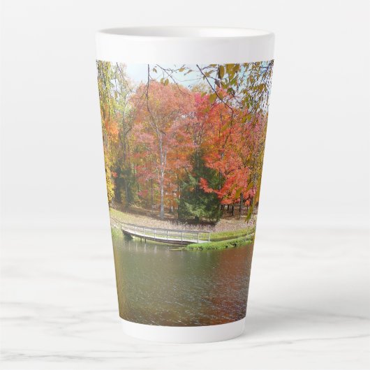 Seven Springs Fall Bridge III Herbstlandschaft Milchtasse (Vorderseite)