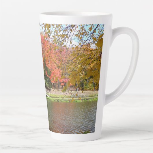 Seven Springs Fall Bridge III Herbstlandschaft Milchtasse (Rechts)