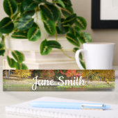 Seven Springs Fall Bridge III Herbstlandschaft Namensplakette