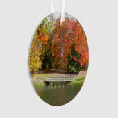 Seven Springs Fall Bridge III Herbstlandschaft Ornament (Vorderseite)