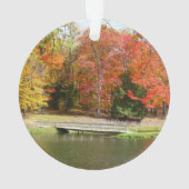 Seven Springs Fall Bridge III Herbstlandschaft Ornament (Rückseite)
