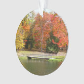 Seven Springs Fall Bridge III Herbstlandschaft Ornament (Vorderseite)