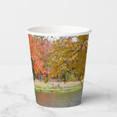 Seven Springs Fall Bridge III Herbstlandschaft Pappbecher (Rückseite)