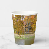 Seven Springs Fall Bridge III Herbstlandschaft Pappbecher (Rechts)