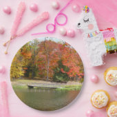 Seven Springs Fall Bridge III Herbstlandschaft Pappteller (Party)