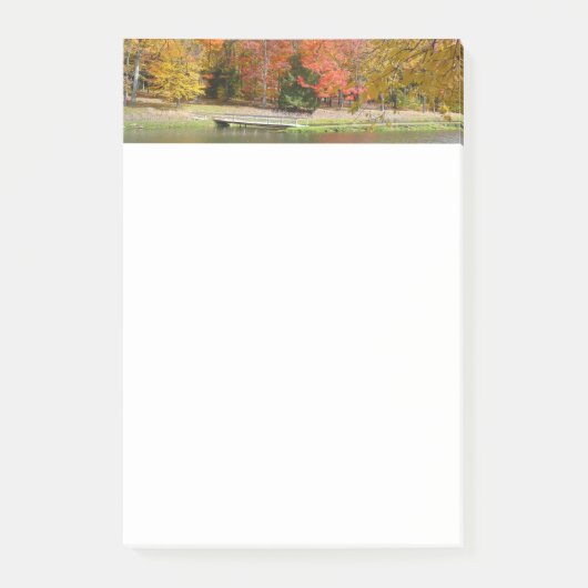 Seven Springs Fall Bridge III Herbstlandschaft Post-it Klebezettel (Vorderseite)