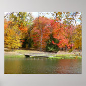 Seven Springs Fall Bridge III Herbstlandschaft Poster (Vorne)