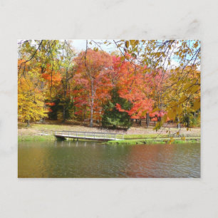 Seven Springs Fall Bridge III Herbstlandschaft Postkarte