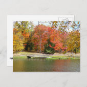 Seven Springs Fall Bridge III Herbstlandschaft Postkarte (Vorne/Hinten)