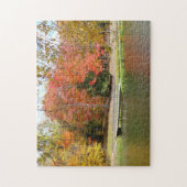 Seven Springs Fall Bridge III Herbstlandschaft Puzzle (Vertikal)