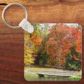 Seven Springs Fall Bridge III Herbstlandschaft Schlüsselanhänger (Vorderseite)