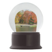 Seven Springs Fall Bridge III Herbstlandschaft Schneekugel (Rückseite)