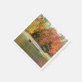 Seven Springs Fall Bridge III Herbstlandschaft Serviette (Ecke)