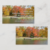 Seven Springs Fall Bridge III Herbstlandschaft Visitenkarte (Vorne/Hinten)