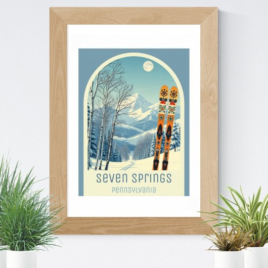Seven Springs Pennsylvania Skigebiet Poster