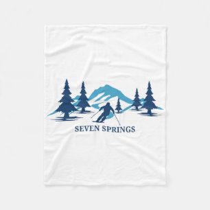 Seven Springs Pennsylvania Skigebiet Skifahren Ski Fleecedecke