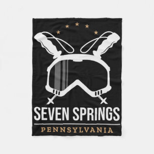 Seven Springs Pennsylvania Skigebiet Vintage Skifa Fleecedecke
