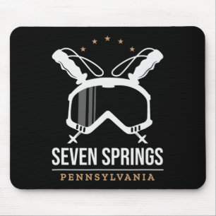 Seven Springs Pennsylvania Skigebiet Vintage Skifa Mousepad