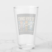 Seven Summits Mountain Landmarks Illustration Glas (Rückseite)