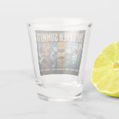 Seven Summits Mountain Landmarks Illustration Schnapsglas (Rückseite)