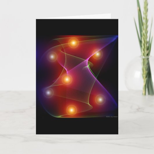 Seven Suns Digital Abstract Greeting Karte (Vorderseite)