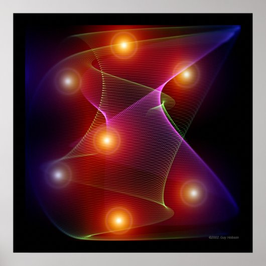 Seven Suns Space Abstract Poster (Vorne)