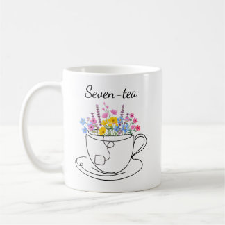 Seven-Tea 70. Geburtstag Whimsical Fun Floral Kaffeetasse