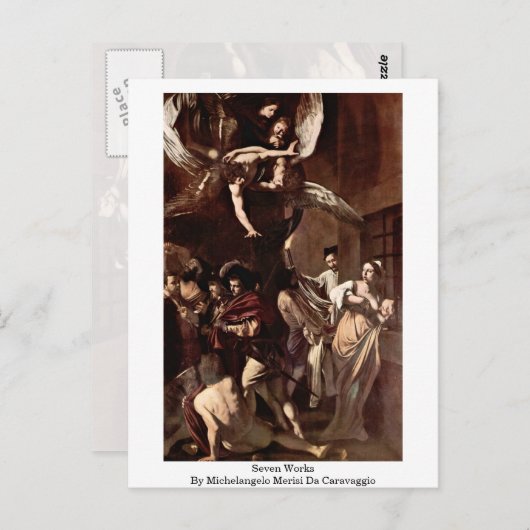 Seven Works by Michelangelo Merisi Da Caravaggio Postkarte (Vorne/Hinten)