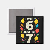 Seven Year Old Birthday 7 Year Old For Kids Girls  Magnet (Vorderseite/Rückseite)
